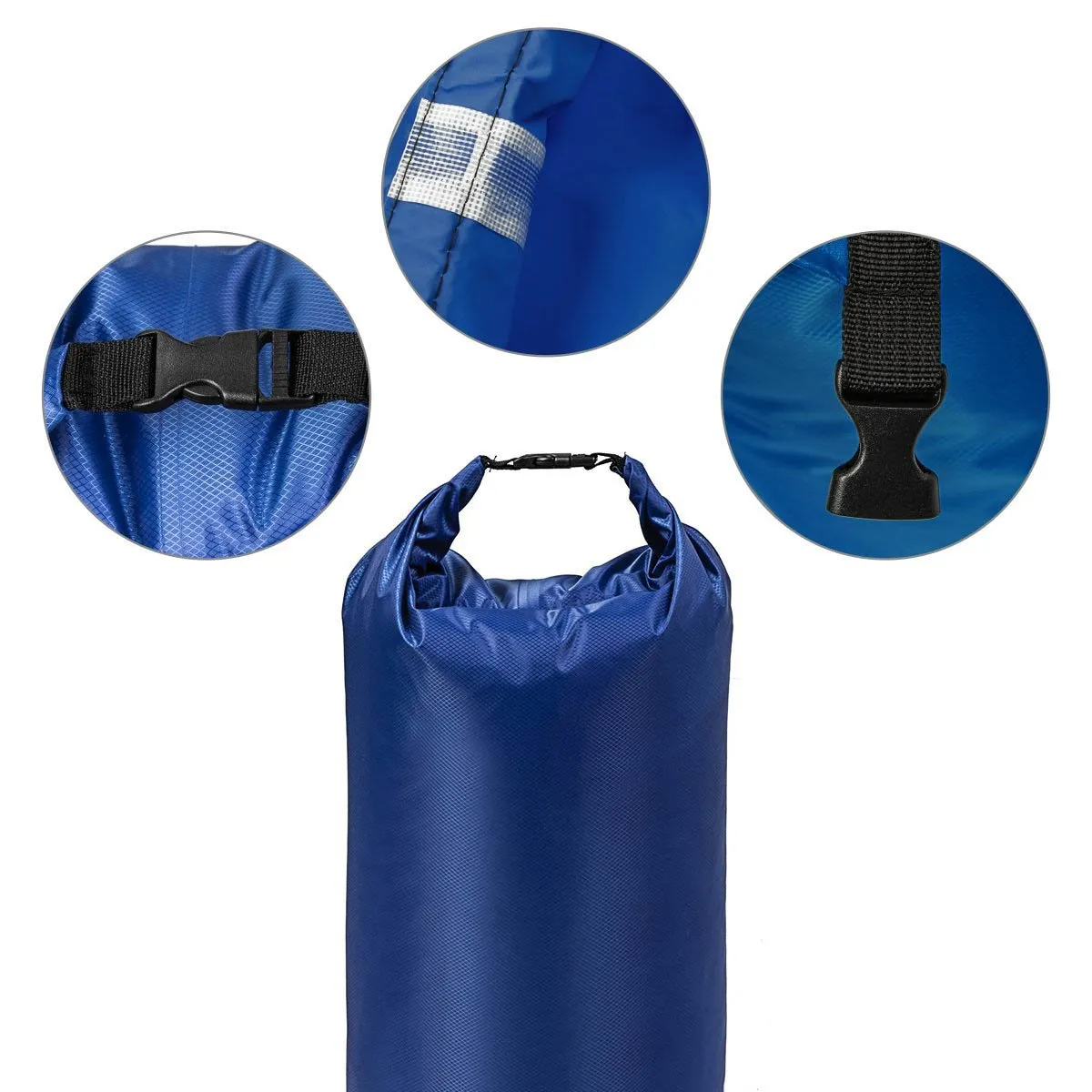 10, 20, 30 L Polyester Waterproof Dry Bags for Fishing, Kayaking