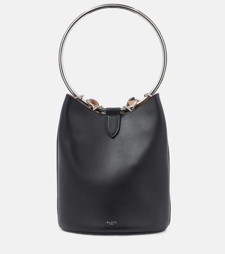 Alaia Ring Large leather bucket bag