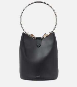 Alaia Ring Large leather bucket bag