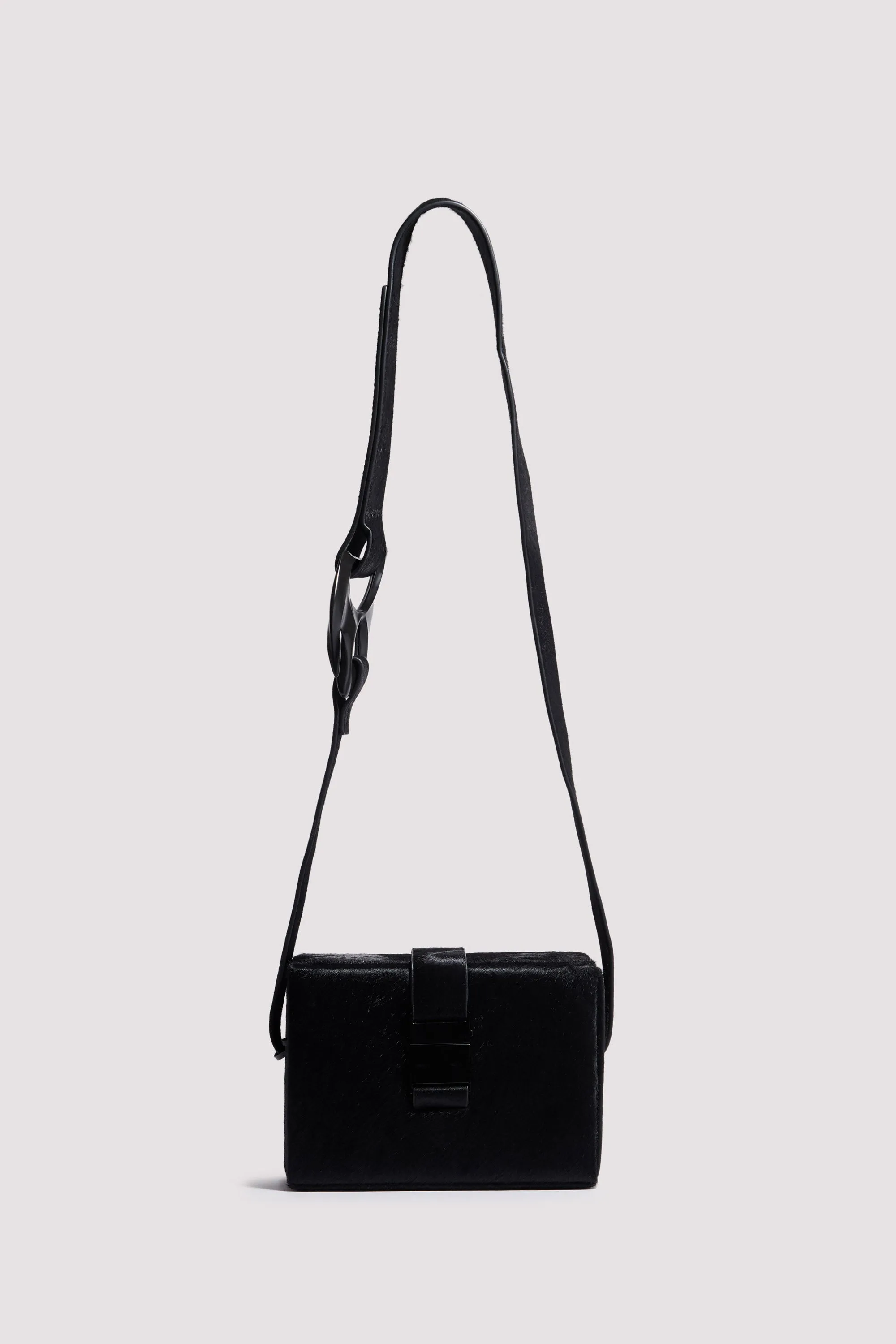 Black Pony Hair Solely Box Bag