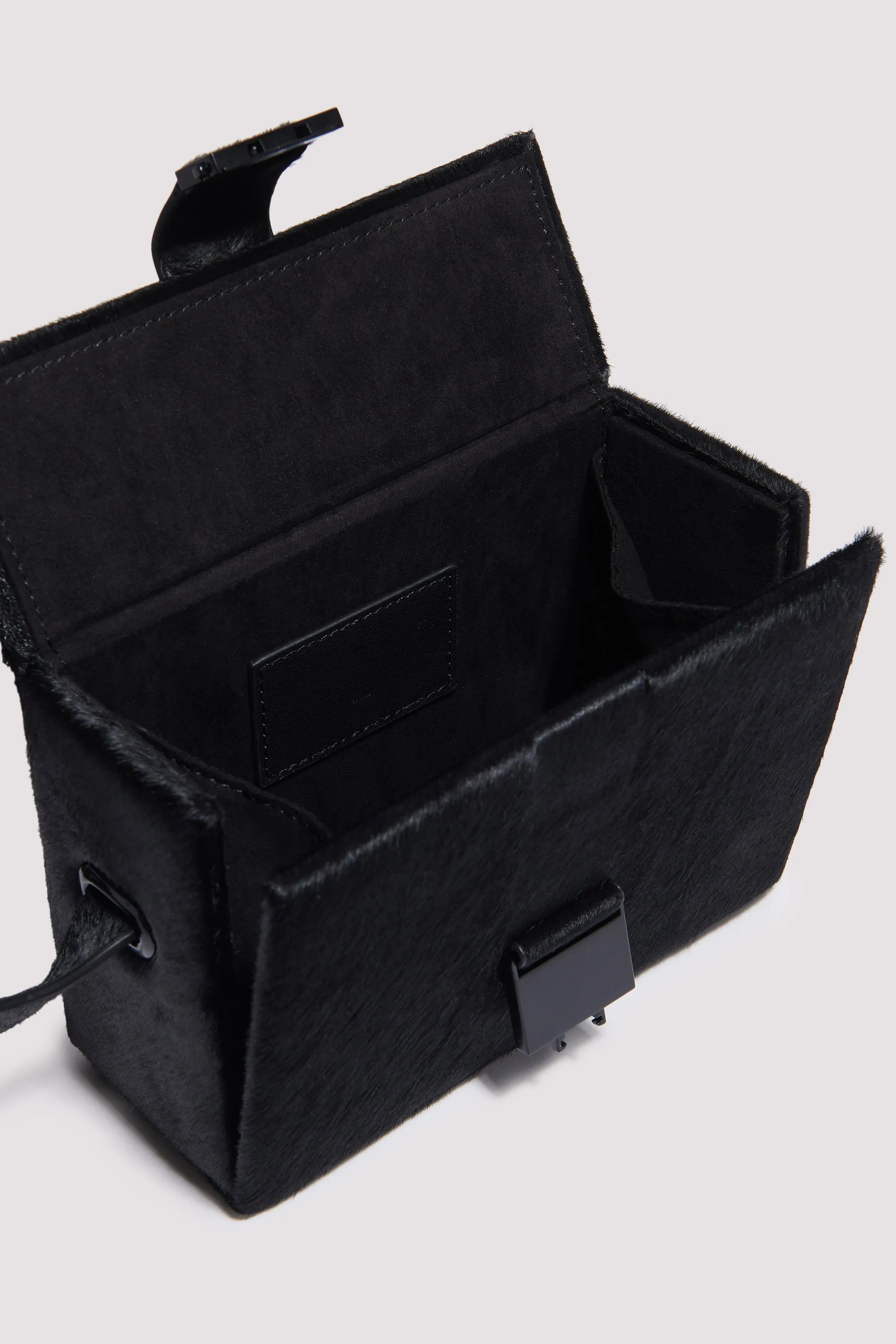 Black Pony Hair Solely Box Bag