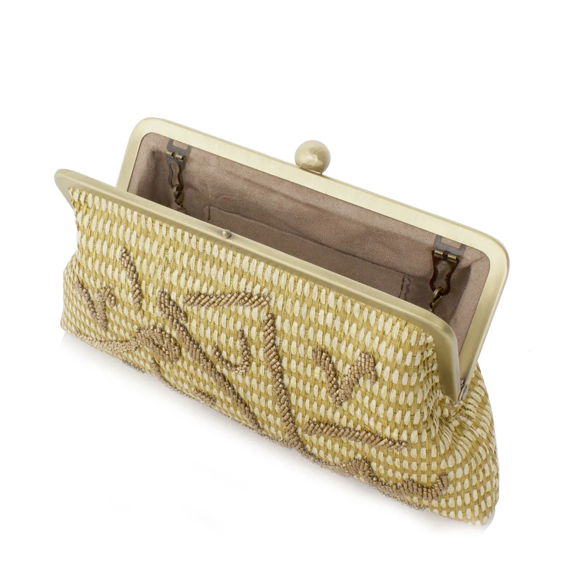 CALLIGRAPHY GOLD ON GOLD SALAM CLASSIC BAG