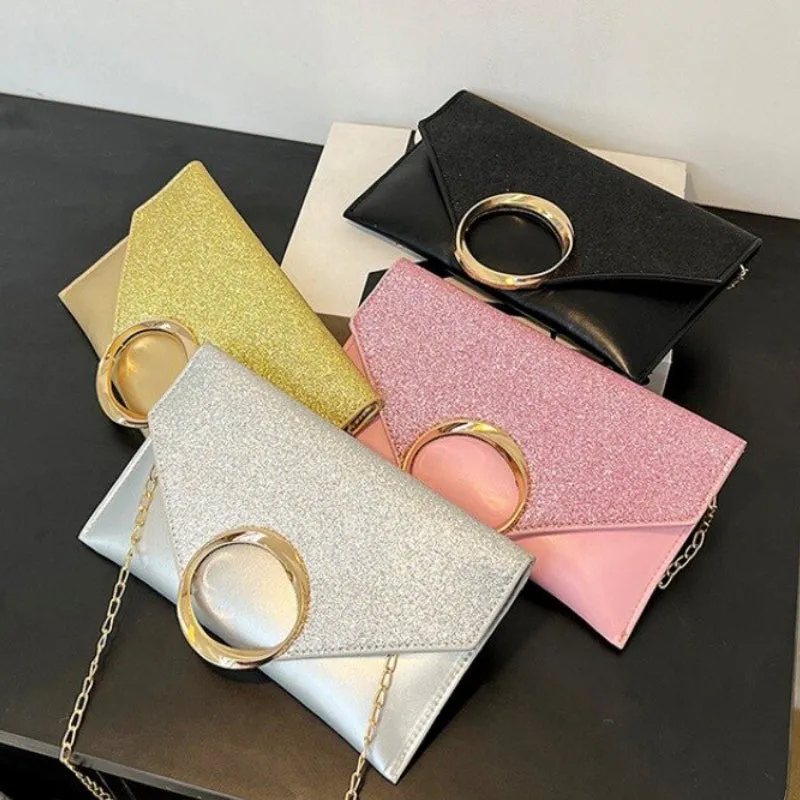 Elegant and Classy Envelope Style Clutch Bags with Chain Strap