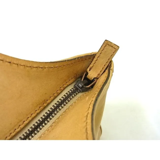 Gucci Vintage Satchelsdesigner Purses Buttery Camel With Brass Hardware Leather Satchel