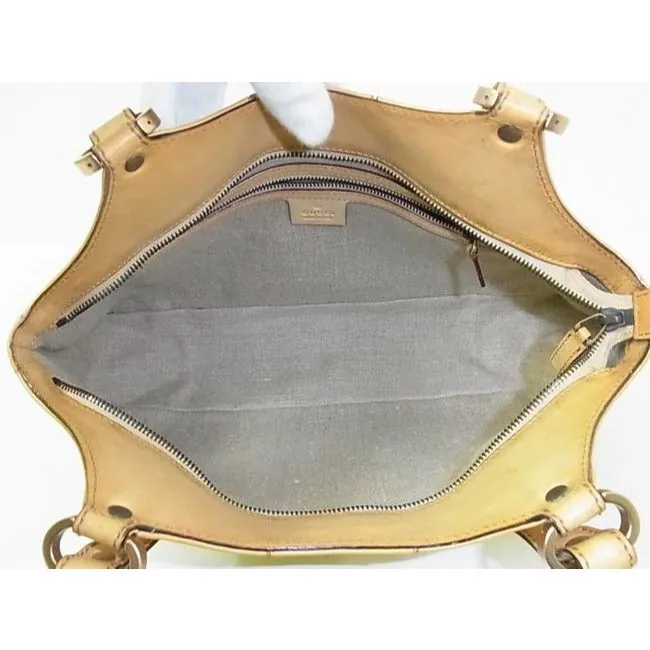 Gucci Vintage Satchelsdesigner Purses Buttery Camel With Brass Hardware Leather Satchel