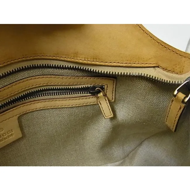 Gucci Vintage Satchelsdesigner Purses Buttery Camel With Brass Hardware Leather Satchel