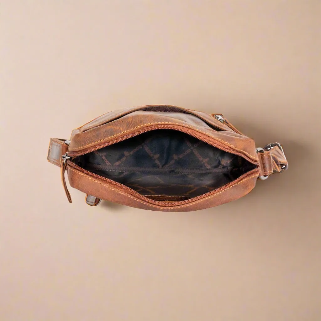 Leather Shoulder Bag  - Unisex