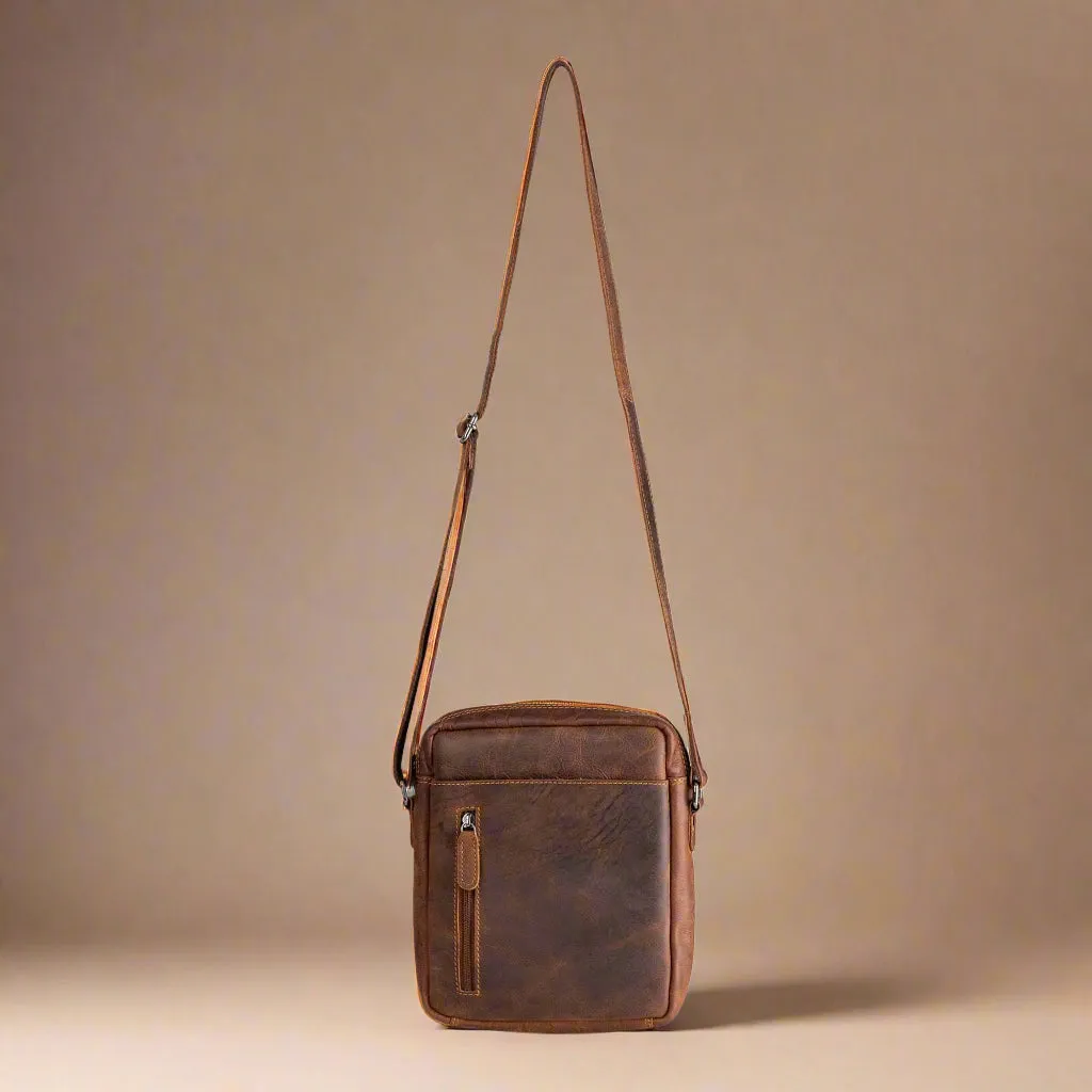 Leather Shoulder Bag  - Unisex