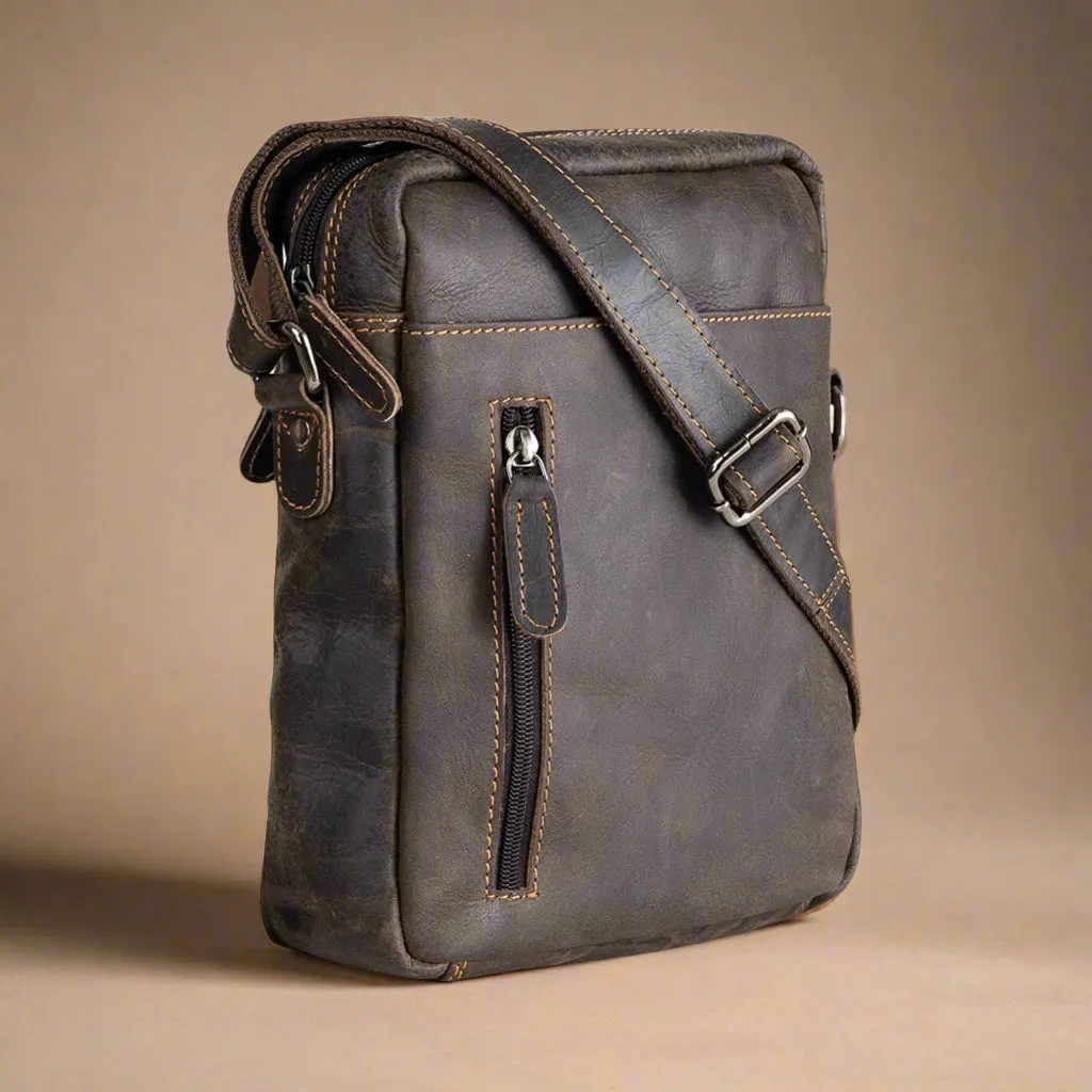 Leather Shoulder Bag  - Unisex