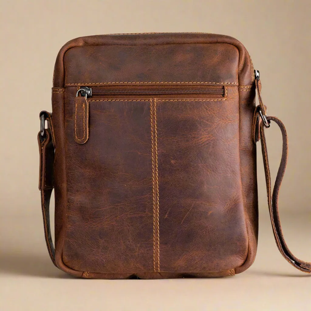 Leather Shoulder Bag  - Unisex