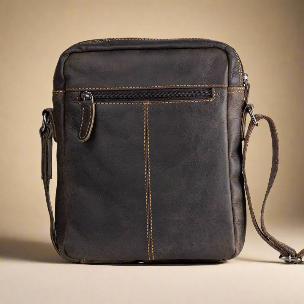 Leather Shoulder Bag  - Unisex