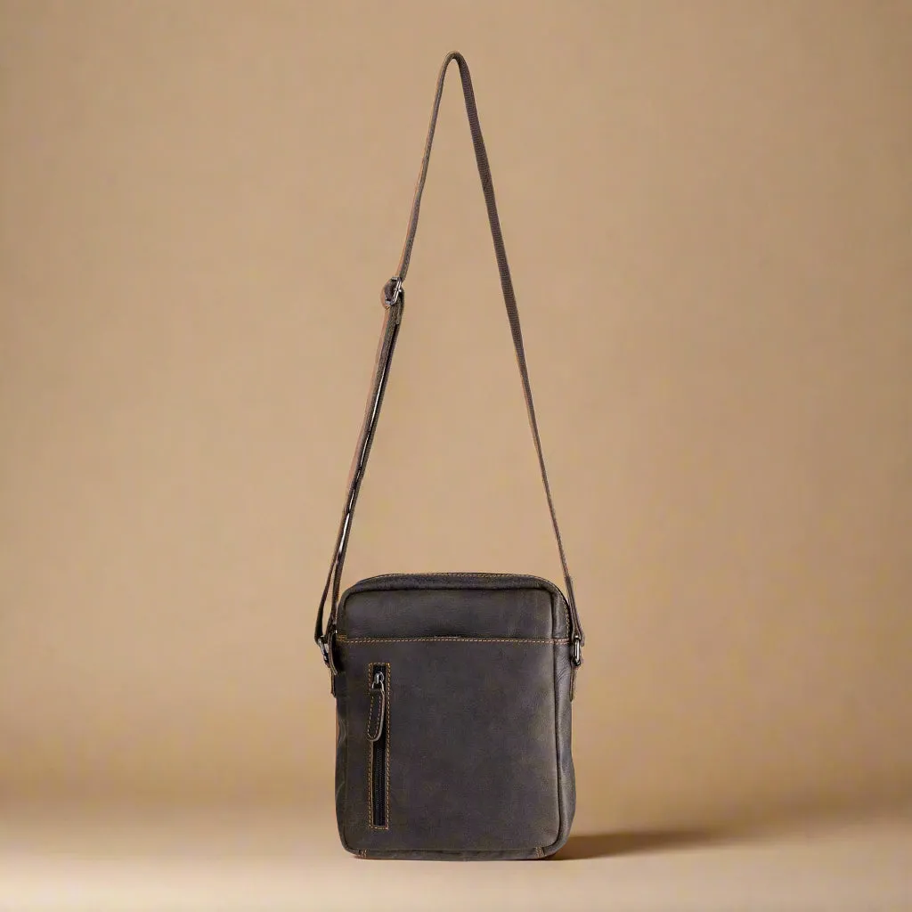 Leather Shoulder Bag  - Unisex
