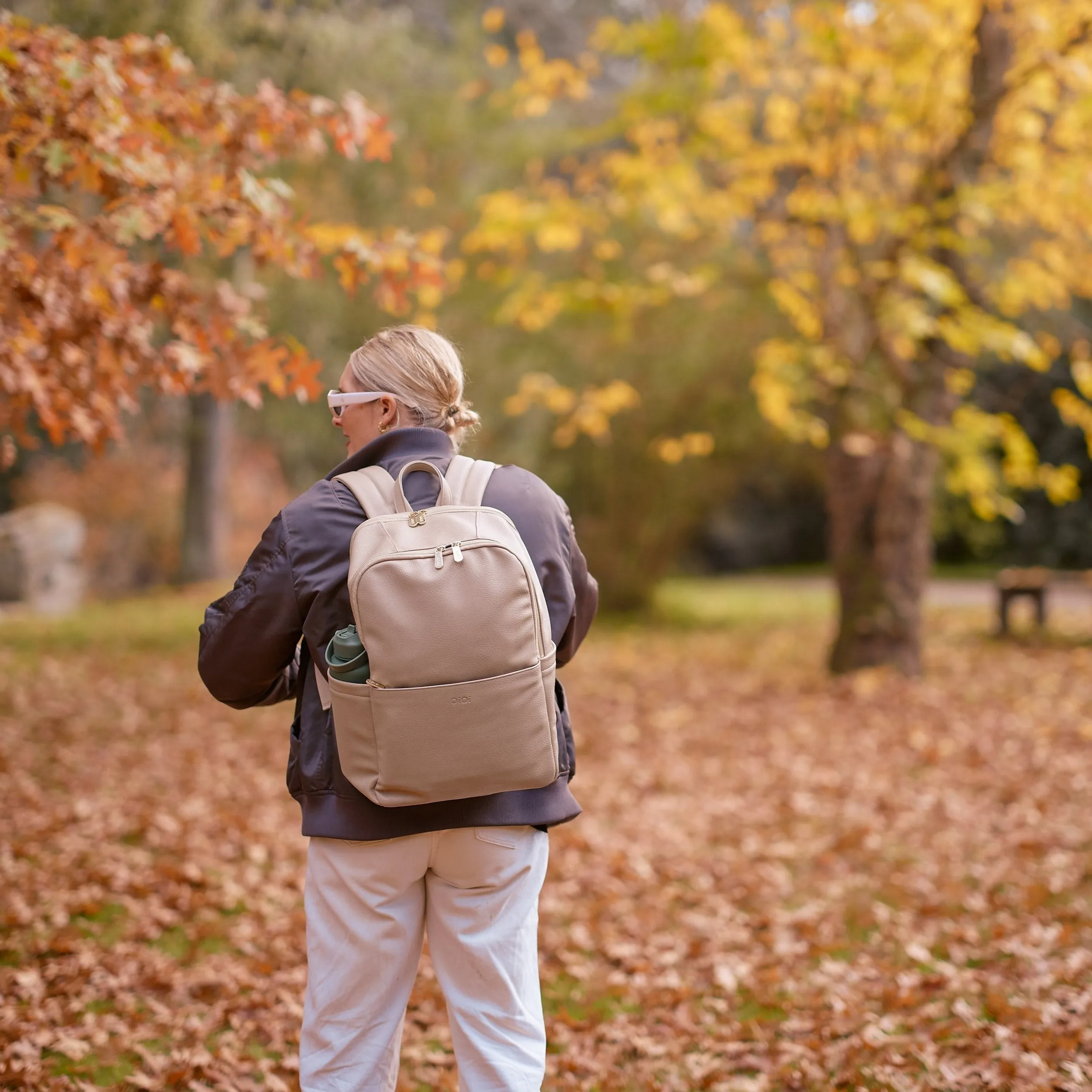 Oioi Multitasker Diaper Backpack - Oat Vegan Leather